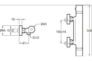 Термостат Jacob Delafon Rivoli E24324-CP для душа - 2
