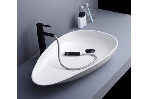 Раковина накладная Ceramalux N 76 белый (7862) - 3