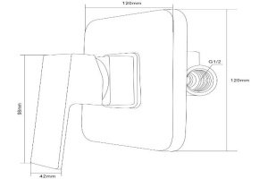 Смеситель для душа Swedbe Platta 5516 - 2