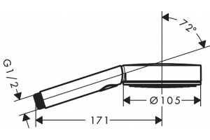 Душевая лейка Hansgrohe Pulsify 105 3jet черный матовый - 2