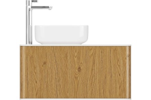 Тумба с раковиной STWORKI Ноттвиль 80 дуб верона, с отверстием под смеситель - 3