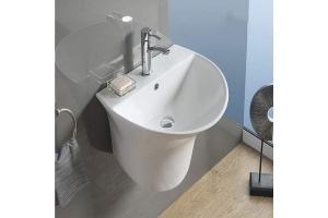 Раковина подвесная CeramaLux NB 57 см белый (NB165) - 3