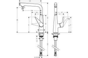Смеситель Hansgrohe Talis S 72820800 для кухонной мойки - 2