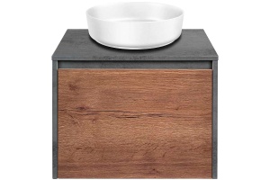 Тумба с раковиной Vincea Chiara Mesa 60 серо-коричневая