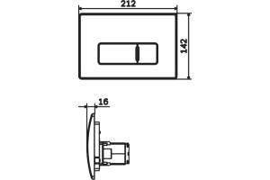 Кнопка смыва AM.PM Pro S I048031 матовый никель - 2