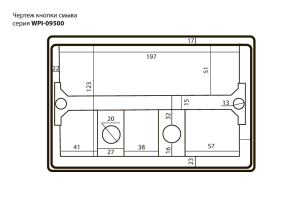 Кнопка смыва Black&White Universell черная матовая - 2