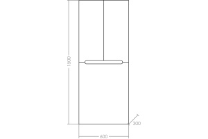 Шкаф-пенал СанТа Лондон 60 подвесной с б/к - 3