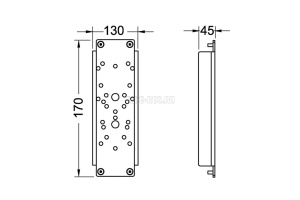 Панель для монтажа ручек с застенным модулем арт. 9.300.009 - 2