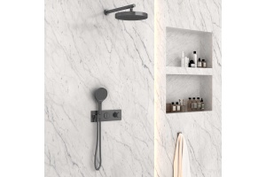 Душевой комплект Vincea Inspire с термостатом темный хром - 3