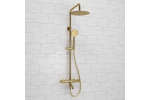 Душевая система WasserKraft 24.8 с термостатом золото  - 2