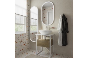 Мебель для ванной DIWO Элиста 60 светлое дерево с раковиной Moduo 55 Leaf - 2