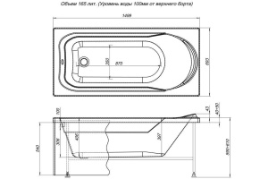 Акриловая ванна Aquanet West NEW 150x70 - 3