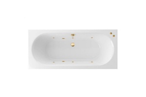 Ванна акриловая Excellent Oceana Soft 170х75 с гидромассажем белый - золото