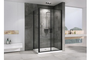 Душевой уголок Abber Sonnenstrand 100х90 черный, матовый (AG04100BC-S90B) - 2