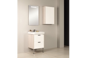 Комплект мебели напольный Aquaton Йорк 55 белый-светлое дерево