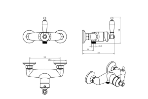 Смеситель для душа Boheme Vogue хром с прозрачным Swarovski - 2