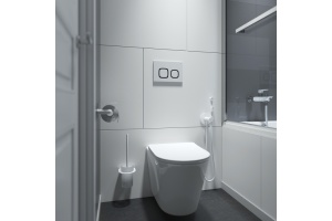 Клавиша смыва, универсальная, белая - 3