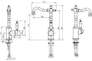 Смеситель Boheme Provanse Ripresa 362 для раковины - 2