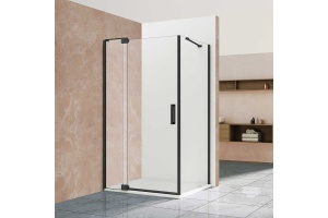 Душевой уголок Vincea Extra 90х80 профиль черный стекло прозрачное