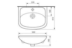 Тумба с раковиной Misty Уют 50 белая глянцевая - 3