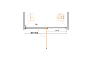 Душевая дверь Cezares Urban 130х195 хром (URBAN-B-12-130-C-CR) - 3