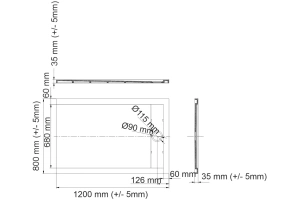 Поддон для душа Wasserkraft Mindel 120х80 белый матовый - 2