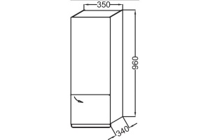 Шкаф-пенал Jacob Delafon Odeon Up EB893D R, квебекский дуб - 2