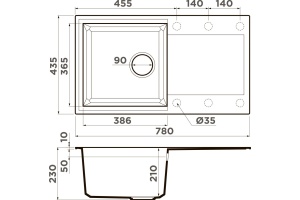 Мойка кухонная Omoikiri Sakaime leningrad grey (4993548) - 2