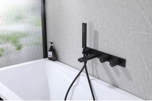 Смеситель для ванны Abber Rund черный матовый - 3