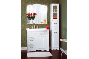 Тумба с раковиной Бриклаер Анна 90 центральная, белая - 2