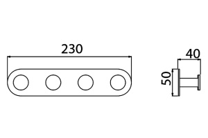 Вешалка-4 крючка Timo Saona 13015/17 золото матовое - 3