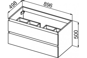 Тумба под раковину Cezares Molveno 90х50 Bianco Ghiaccio (MOLVENO-90-2C-SO-BG) - 3