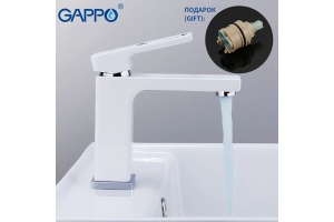 Смеситель для раковины Gappo белый