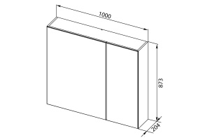 Зеркало-шкаф Aquanet Йорк 100 белый - 2