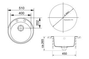 Мойка кухонная Franke Ronda ROG 610-41 серый - 2