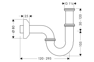 Сифон для раковины Hansgrohe 53010000 - 3
