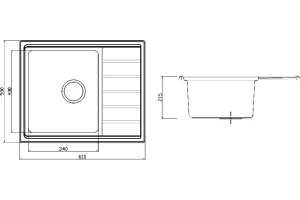 Металлическая мойка Seaman SMR-6150A (SMR-6150A.0) - 2
