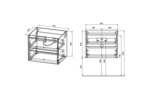Комплект мебели Vincea Gio 60 темное дерево - 3