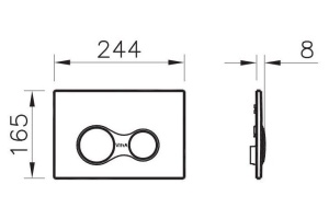 Кнопка смыва Vitra Concealed Cisterns хром (740-0480) - 2