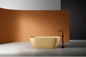 Ванна из искусственного камня Abber Frankfurt 170х75 бежевый матовый - 3