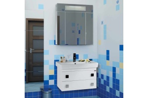 Тумба с раковиной Vod-Ok Квадро 70 белая - 2