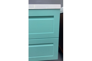 PLATINO База под раковину подвесная с двумя выкатными ящиками, Cветло-зеленый матовый AM-Platino-1000-2C-SO-MM - 3