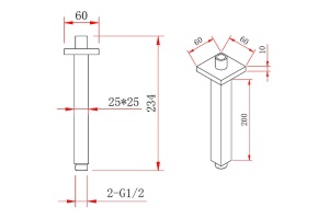 Кронштейн для верхнего душа Berges Ventas S хром - 2