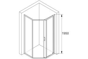 Душевой уголок RGW Passage PA-86 100x120 профиль хром стекло прозрачное - 3