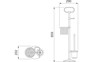 Стойка Timo Nelson 160185/02 антик - 2