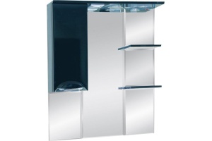 Зеркало Misty Жасмин 85 с подсветкой, черная эмаль L