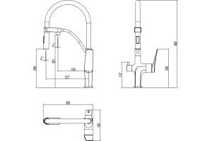 Смеситель для кухни Lemark Comfort LM3074C-Gray - 2