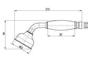 Душевая лейка Rav Slezak хром - белый - 2