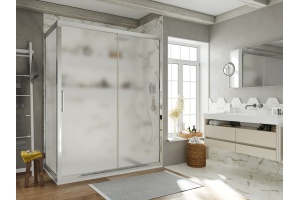 Душевой уголок STWORKI Эстерсунд DE019R80160200 160x80 см профиль хром глянец, стекло матовое - 2