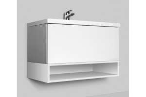 Тумба с раковиной Am.Pm Gem 75 белый глянец, с 1 ящиком - 3